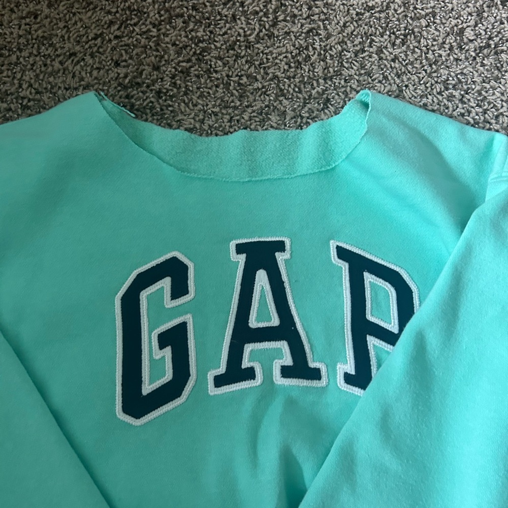 GAP Woman’s Teal Sweatshirt with Navy Logo